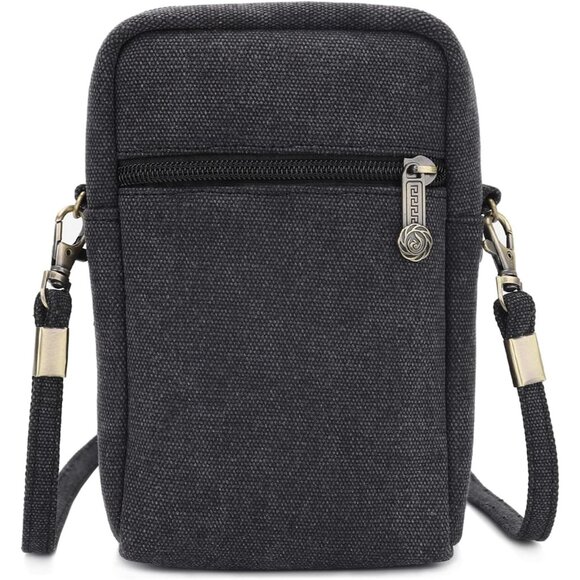 Women's S4 Black Vintage Embroidered Cute Mini Cross Body Bag Small Handbag - Picture 2 of 7